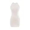 724-Vestido bodycon justo sexy estilo europeu e americano 2026 primavera-verão novo vestido regata feminino afina a cintura
