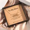 Set de Caja de Regalo con Semillas de Berro, Collar con Forma de Montaña para el Día de la Madre, Cadena Clavicular de Acero Inoxidable de Moda, Regalo para Mamá