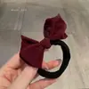 2025 Nueva Banda para el Cabello de Toalla con Lazo para Otoño e Invierno, Banda para la Cabeza de Colores Combinados, Lazo Lindo para Cola de Caballo, Cuerda Básica para el Cabello, Banda de Goma Gruesa para Mujer