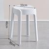 Taburete de plástico grueso apilable para el hogar, mesa de comedor, banco, taburete redondo, taburete alto creativo de moda, silla nórdica sencilla