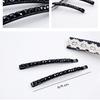 Venta al por mayor de fábrica Estilo coreano Popular Diadema con clip lateral Super Flash Cabello suelto Una fila Diamante de cristal negro Horquilla de una palabra Accesorio para el cabello