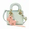 Bolso de mano cuadrado pequeño Lady Dior transfronterizo para mujer, de nicho de alta gama, tejido, para ir al trabajo, mini bandolera cruzada, bolso para niños