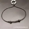 Colar Europeu e Americano de Corda de Cera Oval Geométrico, Pingente Personalizado Assimétrico com Recorte de Forma Especial, Acessórios de Corrente para Suéter Feminino
