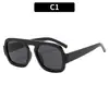 Óculos de Sol Moda Personalizados Retrô Europeus e Americanos com Lentes Duplas Protetor Solar para Uso Externo na Rua Fotografia Dirigindo Tendência Feminino Óculos de Sol Transfronteiriços