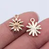 15x 12mm 0,8g Multicolor Mais Vendido Vintage Liga de Zinco Acessórios Flores e Árvores Flores Pequena Flor do Crisântemo Pingente