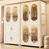 Armario de Almacenamiento Plegable de Plástico Engrosado para Colgar Ropa, sin Instalación, para Hogar, Dormitorio, con Capas, para Almacenamiento de Ropa Infantil