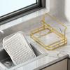 Estante de almacenamiento para tazas de agua, vasos de vidrio, escritorio, doble capa, bandeja para biberones, escurridor, estante nórdico para almacenamiento de tazas de agua