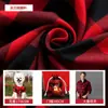 Tela de franela teñida en hilo a cuadros rojos y negros sarga perchada cojín/almohada de tiro tela a cuadros