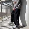 Pantalones de pana para niño Primavera y Otoño Nuevo estilo ins Hong Kong retro holgados marca de moda cordón tobillo atado pantalones deportivos bf