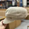 Sombrero Octagonal Estilo Nuevo para Mujer en Primavera, Otoño e Invierno, Gorra de Boina de Moda, Gris Negro Casual