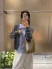 Cárdigan de punto de lana estilo Old Money para mujer, en capas con una camisa de lino, diseño de dos piezas simulado, nueva colección otoño 2026, prenda exterior tipo suéter para mujer