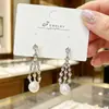 Pendientes Asimétricos de Plata 925 de Moda Elegantes Versátiles Pendientes Simples Distintivos Estilo Coreano Pendientes Populares en Internet Borla para Mujer