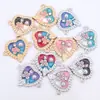 Ventas Directas de Fábrica Transfronterizas Creativo Colgante Doble de Perla en Forma de Corazón Accesorios DIY Esmalte Aleación Joyería Colores Mixtos Lote Mixto