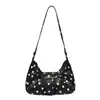 Bolsa de Ponto Cruz Outono 2026 Nova Bolsa de Bolinhas Elegante Bolsa Baguete de Ombro Estilo Coreano Nicho Versátil Bolsa de Ombro para o Dia a Dia para Mulheres