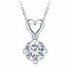 Colgante de Moissanita Simulada Chapado en Platino Pt950 con Forma de Corazón Incrustado con Ocho Corazones y Ocho Flechas Collar de Zirconia Envío Directo