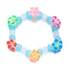 Pulseiras de Flor de Argila Macia com Contas Artesanais Europeias e Americanas Mais Vendidas, Pulseiras de Argila Macia com Contas em Fio Elástico para Atacado de Fabricantes