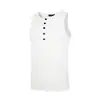 Chaleco Transpirable Delgado Sin Mangas Estilo Americano con Cuello Henley para Hombres y Mujeres, Verano Deportivo Casual Ligeramente Elástico Ajustado a la Medida Camiseta Moderna
