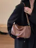 Bolso de Otoño e Invierno para mujer 2023 nuevo de moda con textura de moda de banda ancha retro bandolera cruzada bolsa tipo almohada de celebridad de internet