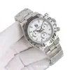 Reloj Mecánico Totalmente Automático Laojia Daytona con Tres Subesferas, Seis Manecillas, Luminoso, Resistente al Agua, Correa de Acero, Reloj de Hombre de Alta Calidad AAA