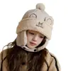 Gorro para Niños Otoño e Invierno Gorro Lei Feng para Niños Gorro Cálido Relleno Orejeras de Invierno Engrosadas para Niñas Bebé