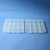 Caja de Almacenamiento de Plástico Transparente Fija de 12 Compartimentos para Ferretería Pequeña, Cuentas, Ligas, Equipo de Pesca, Empaque de Joyería y Organización de Papelería