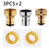Conector rápido para torneira de 4 pontos 6 pontos conector de passagem de água todo em cobre mangueira para lavagem de carro niple de cobre conector rápido niple para lavagem de carro