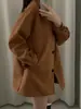 Chaqueta cortavientos suelta de estilo coreano chic con pernera recta, de gamuza, estilo holgado