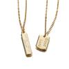 Colgante de Etiqueta Pequeña de la Suerte con Conservación de Color de 18K, Versátil con Letras, Colgante de Etiqueta Chapado en Oro, Hecho a Mano, Accesorios para Colgante de Collar DIY