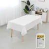 Mantel desechable de color sólido transfronterizo 137*183 cm estilo corto engrosado PEVA mantel de plástico para fiestas en stock para venta al por mayor