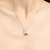 En Stock Bolsita de la Fortuna Estilo Ins Colgante a Cuadros Collar Plateado Cobre Cadena para Clavícula de Diseñador Original de Nicho para Mujeres