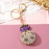 Chaveiro de bolsa da sorte colorida estilo chinês com diamantes, acessório de chaveiro de carro com design único