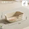 Caixa de areia extra grande para gatos de pernas curtas, anti-respingo, semi-fechada, vaso sanitário para gatos à prova de odores, suprimentos para animais de estimação atacado