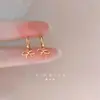Pendientes Colgantes de Lazo Pendientes Huecos para Mujer Accesorios de Oreja de Nicho Pendientes de Botón Estilo de Nicho de Alta Gama 2026