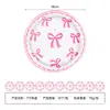 Festa de Aniversário Temática de Laços Rosa Transfronteiriça Utensílios de Mesa Toalha de Mesa Descartável Guardanapos de Papel Pratos de Jantar Conjunto de Balões