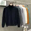 Suéter de punto de cuello alto nuevo para hombre y mujer, temporada Primavera Otoño 2026, marca de moda, holgado, cálido, tejido grueso, capa base de punto, prenda exterior