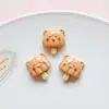 Oso de Dibujos Animados Flor Decoración de Resina Comida y Juguete Accesorios DIY Accesorios para el Cabello Decoraciones para Fundas de Teléfono Amuletos para Zuecos