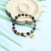 Pulseira de Turmalina Cor Natural Flor de Pessegueiro Pulseira da Sorte Transport Pulseira Flor de Pessegueiro Nicho Luxo Leve para Amigos