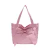 Bolso de Lona con Lazo Estilo Coreano de Nicho para Mujer Nuevo 2025 Moda Tendencia Fresco Estrella Lunares Bolso de Mano Bolso Tote
