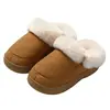 Nuevas Pantuflas de Algodón de Punta Cerrada para Mujer, Invierno Hogar Interior Antideslizantes Cálidas de Felpa Plegables Suela Gruesa Pantuflas Exteriores para Hombre, Venta al por Mayor