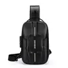 Bolsa de Peito Masculina Estilo Motociclista Cadeado de Senha Antifurto Bolsa de Ombro Tendência e Fashion Bolsa Transversal Impermeável Tecido Oxford Bolsa de Peito