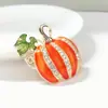 Broche de Calabaza con Pedrería de Halloween Disponible Hebilla de Pin para Cárdigan con Goteo de Aceite Estilo Europeo y Americano Broche Accesorio para Abrigo Suéter