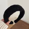 Faixa de cabeça de lã suave estilo coreano para outono e inverno para mulheres, com coroa alta, elegante e versátil, adequada para sair, novo acessório de faixa de cabeça para mulheres