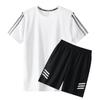 Verão novo terno esportivo masculino de manga curta shorts corrida matinal treinamento fitness terno de roupa de corrida absorvente de suor respirável