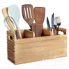 Caja de Almacenamiento para Cubiertos de Cocina Caja Cuadrada de Madera Palillos de Madera con Compartimentos Caja para Palillos Portacubiertos para Cucharas Jaula para Palillos