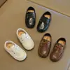 Zapatos de Cuero Retro Británicos para Niños con Suelas Suaves, Nuevos Mocasines Casuales de Otoño para Niños, Zapatos Individuales para Niños Pequeños
