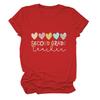 Amazon comércio transfronteiriço professor de segundo grau amor nova camiseta de moda feminina de manga curta