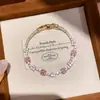 Pulsera Francesa de Lujo Ligero con Circonita, Escalera Inclinada Ovalada, Nicho de Gama Alta, Dulce Personalidad, Joyería Simple para Mano