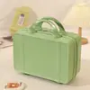 Mala pequena fofa e refrescante com compartimento de armazenamento, nécessaire, estojo de maquiagem estilo vintage, caixa de 14 polegadas, bolsa de mão leve, perfeita para presentes