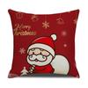 2025Jit Fronteiriço Natal Almofada Desenho Animado Vermelho Estampado Alce Floco de Neve Sofá Quarto Linho Capa de Almofada