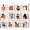 Nuevos Productos Transfronterizos, Adornos de Madera Retro de Halloween, Decoraciones para Árbol de Halloween, Accesorios para Fiestas, Decoraciones para el Hogar